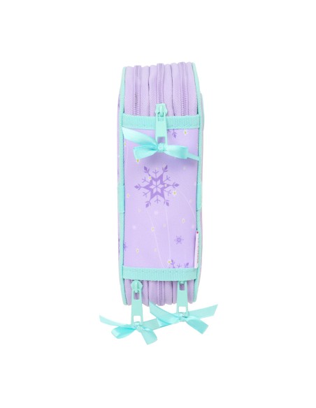 Pochette à crayons triple Frozen Spirit Lila 12,5 x 19,5 x 5,5 cm 37 Pièces