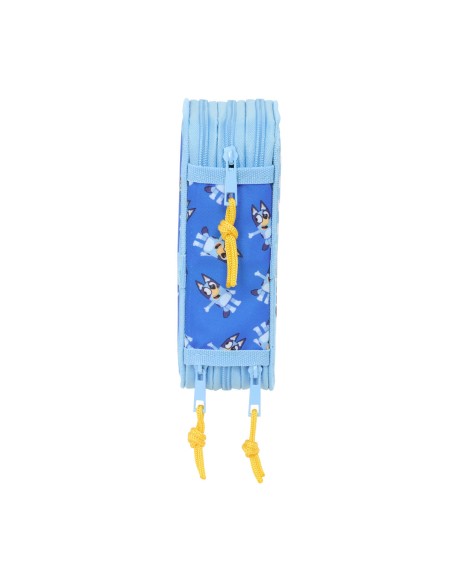 Pochette à crayons triple Bluey Let's play Bleu 12,5 x 19,5 x 5,5 cm 37 Pièces