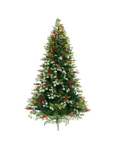 Sapin de Noël Home ESPRIT Rouge Vert PVC Métal 129 x 129 x 210 cm