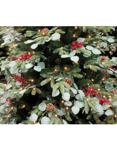 Sapin de Noël Home ESPRIT Rouge Vert PVC Métal 129 x 129 x 210 cm 2