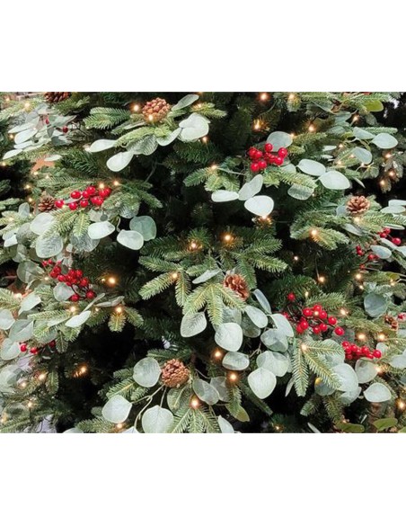 Sapin de Noël Home ESPRIT Rouge Vert PVC Métal 129 x 129 x 210 cm