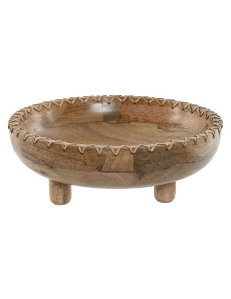 Centre de Table Home ESPRIT Naturel Bois de manguier Colonial 25 x 25 x 9 cm