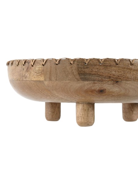 Centre de Table Home ESPRIT Naturel Bois de manguier Colonial 25 x 25 x 9 cm