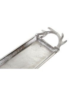 Centre de Table Home ESPRIT Argenté Aluminium 69 X 13 X 5 cm 2