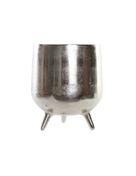 Centre de Table Home ESPRIT Argenté Aluminium Moderne 21 x 21 x 25 cm