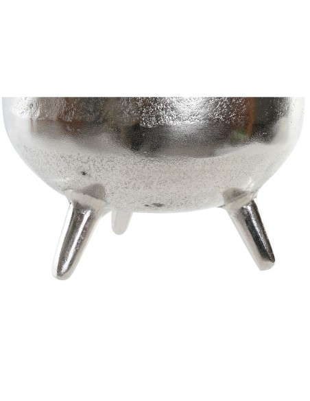 Centre de Table Home ESPRIT Argenté Aluminium Moderne 21 x 21 x 25 cm