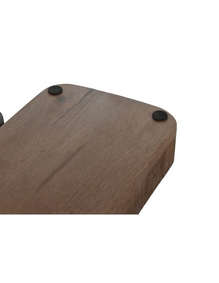 Centre de Table Home ESPRIT Marron Noir Marron Clair Bois de manguier Colonial 46 x 15 x 5 cm (3 Unités)