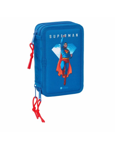 Fourre-tout Superman Bleu 12,5 x 19,5 x 5,5 cm 37 Pièces