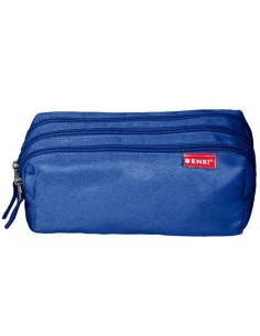 Trousse d'écolier ENRI Bleu 21 x 7 x 11 cm (5 Unités) 2