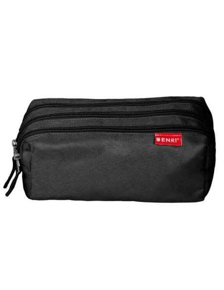 Trousse d'écolier ENRI Noir 21 x 7 x 11 cm (5 Unités)