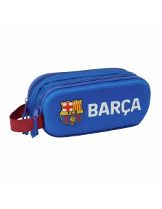 Trousse Fourre-Tout Double F.C. Barcelona Blue marine 21 x 8 x 6 cm 3D
