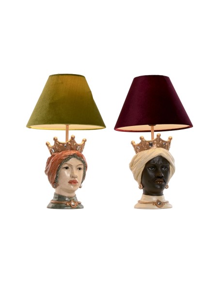 Lampe de bureau Home ESPRIT Multicouleur Résine 26 x 26 x 43 cm (2 Unités)