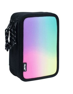Pochette à crayons triple Milan Sunset Noir 19,5 x 13 x 7,5 cm (12 Unités) 2