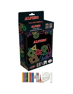 Plumier double Alpino Multicouleur 32 Pièces (12 Unités) 2