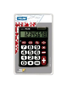 Calculatrice Milan Dual Noir 14,5 x 10,6 x 2,1 cm (10 Unités) 2
