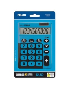 Calculatrice Milan TOUCH DUO Bleu 14,5 x 10,6 x 2,1 cm (10 Unités) 2