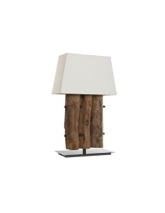 Lampe de bureau Home ESPRIT Fer bois de teck 40 X 20 X 80 cm