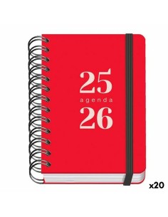 Agenda DOHE GRAMMAR Rouge A6 120 x 170 mm 2025-2026 (20 Unités)