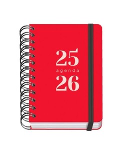 Agenda DOHE GRAMMAR Rouge A6 120 x 170 mm 2025-2026 (20 Unités) 2