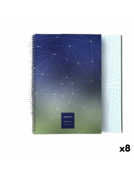 Cahier Grafoplas Multicouleur Din A4 80 Volets 21,5 x 31,5 cm (8 Unités)