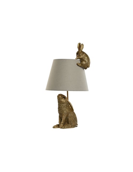 Lampe de bureau Home ESPRIT Beige Doré Résine 50 W 220 V 30 x 30 x 58 cm