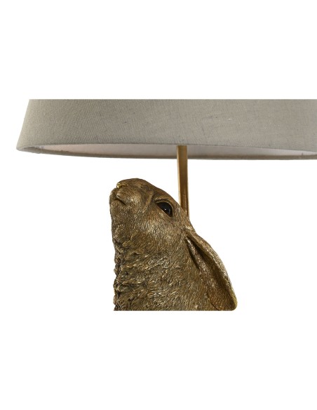 Lampe de bureau Home ESPRIT Beige Doré Résine 50 W 220 V 30 x 30 x 58 cm