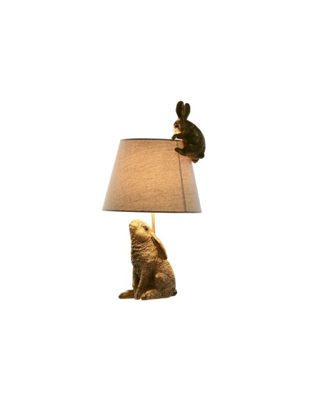 Lampe de bureau Home ESPRIT Beige Doré Résine 50 W 220 V 30 x 30 x 58 cm