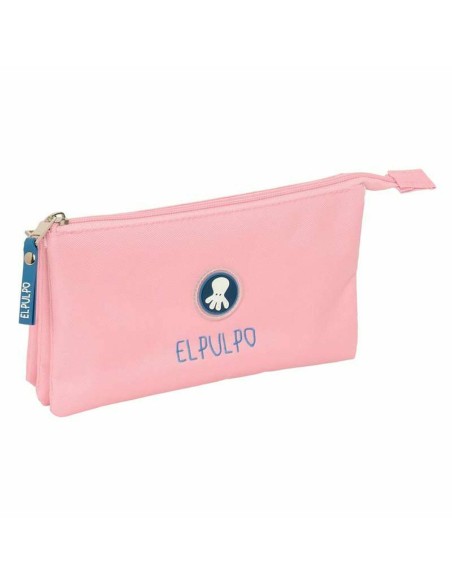 Trousse Fourre-Tout Triple El Pulpo   Bleu clair 22 x 12 x 3 cm