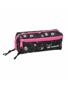 Trousse Fourre-Tout Triple Kuromi Noir Fuchsia 22 x 8,5 x 6 cm