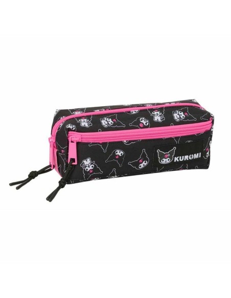 Trousse Fourre-Tout Triple Kuromi Noir Fuchsia 22 x 8,5 x 6 cm