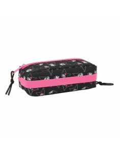 Trousse Fourre-Tout Triple Kuromi Noir Fuchsia 22 x 8,5 x 6 cm 2