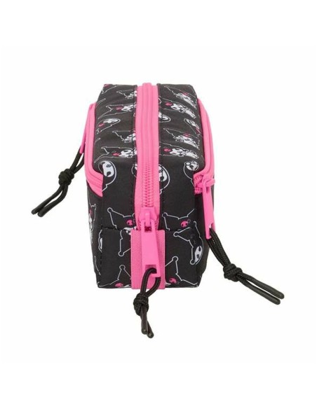 Trousse Fourre-Tout Triple Kuromi Noir Fuchsia 22 x 8,5 x 6 cm