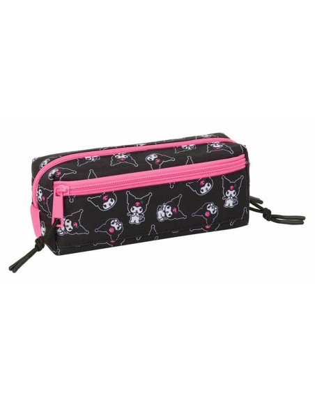 Trousse Fourre-Tout Triple Kuromi Noir Fuchsia 22 x 8,5 x 6 cm