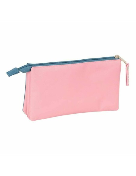 Trousse Fourre-Tout Triple El Pulpo   Bleu Rose 22 x 12 x 3 cm