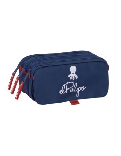 Trousse Fourre-Tout Triple El Pulpo Blue marine 21,5 x 10 x 8 cm