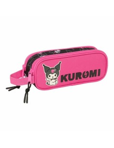 Trousse Fourre-Tout Double Kuromi Noir Fuchsia 21 x 8 x 6 cm