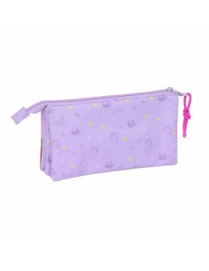 Trousse Fourre-Tout Triple Unicorn Academy Lila 22 x 12 x 3 cm 2