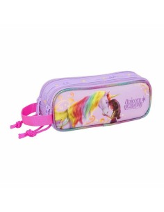 Trousse Fourre-Tout Double Unicorn Academy Lila 21 x 8 x 6 cm