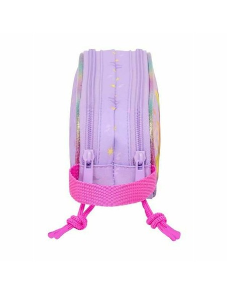 Trousse Fourre-Tout Double Unicorn Academy Lila 21 x 8 x 6 cm
