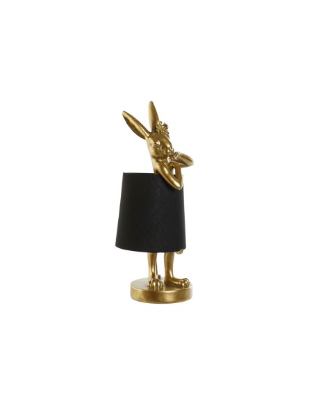 Lampe de bureau Home ESPRIT Noir Doré Résine 40 W 220 V 16 x 16 x 43 cm
