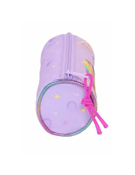Trousse d'écolier cylindrique Unicorn Academy Lila 20 x 7 x 7 cm