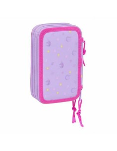 Pochette à crayons triple Unicorn Academy Lila 12,5 x 19,5 x 5,5 cm 37 Pièces 2