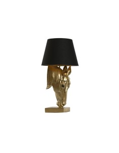 Lampe de bureau Home ESPRIT Noir Doré Résine 50 W 220 V 30 x 30 x 59 cm