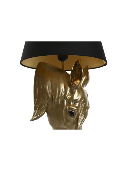 Lampe de bureau Home ESPRIT Noir Doré Résine 50 W 220 V 30 x 30 x 59 cm
