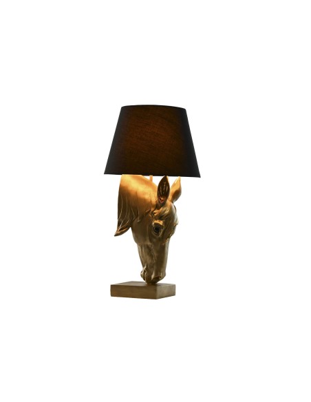 Lampe de bureau Home ESPRIT Noir Doré Résine 50 W 220 V 30 x 30 x 59 cm