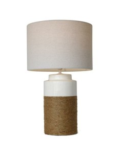 Lampe de bureau Home ESPRIT Blanc Lin Céramique 38 X 38 X 61,5 cm