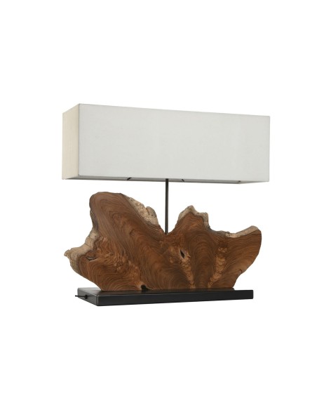 Lampe de bureau Home ESPRIT Fer bois de teck 60 X 20 X 55 cm