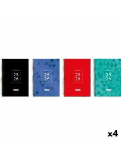 Agenda ENRI IDENTITY 1/4 15 x 21 cm 2025-2026 (4 Unités)