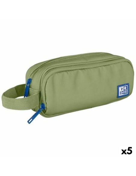 Trousse d'écolier Oxford KANGOO YOUNG PROOF B-SMART Vert 22,5 x 9,5 x 7 cm (5 Unités)