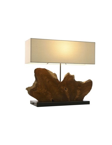 Lampe de bureau Home ESPRIT Fer bois de teck 60 X 20 X 55 cm